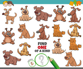 one of a kind game for kids with dogs pets animals