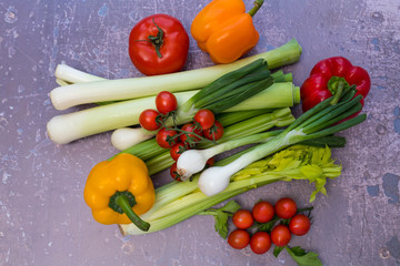 spice and vegetables pepper and tomatoes