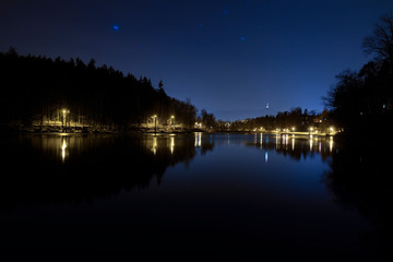 Night and Liberec dam, liberecka prehrada. © Jiří Fejkl