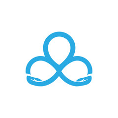 Fototapeta premium Line logo concept trinity for business vector eps 10