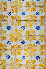 Portuguese tiles with designs and patterns