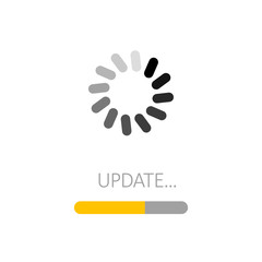 Update icon. System software upgrade concept, loading bar