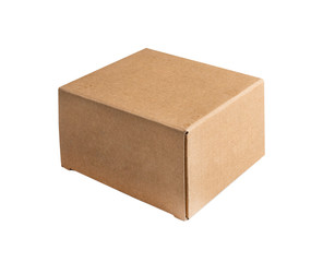 Cardboard box isolated on a white background 