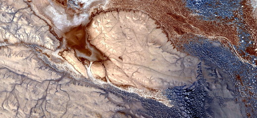 lost heart, stock photo, abstract photography of the deserts of Africa from the air. aerial view of...