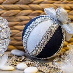 Hand made Christmas decors with pine cones