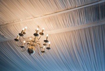 Close-up view of illuminated Chandelier