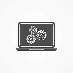 Laptop vector icon sign symbol