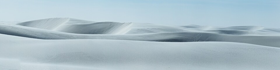 The windy white dunes of White Sands National Monument in New Mexico.