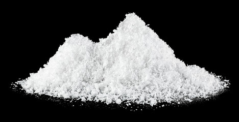 Snowy hills - White snow on a black background.