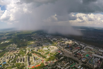 Stormy front over the city