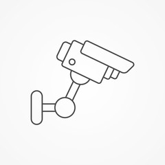 Security camera vector icon sign symbol