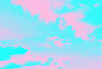Ultra aqua and pink color background, abstract sky background