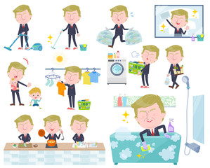 no face Blond hair suit man_housekeeping