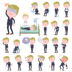 no face Blond hair suit man_sickness