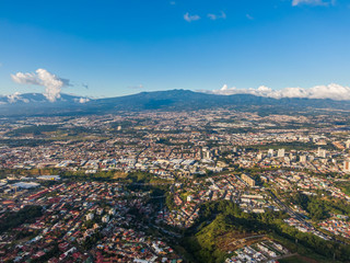 Beautiful aerial view of San Jose City in Costa Rica 
