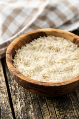 Uncooked indian long rice.