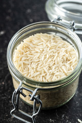 Uncooked indian long rice.