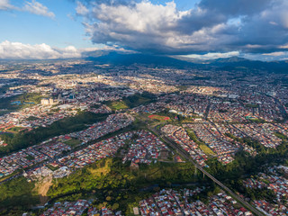 Beautiful aerial view of San Jose City in Costa Rica 