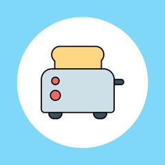 Toaster vector icon sign symbol