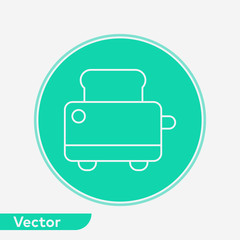 Toaster vector icon sign symbol