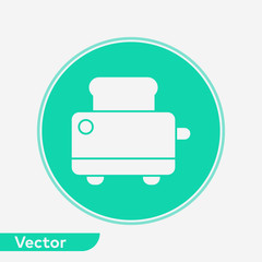 Toaster vector icon sign symbol