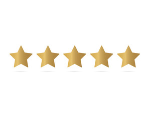 Fototapeta premium five star rating icon- vector illustration