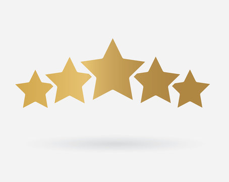 five star rating icon- vector illustration
