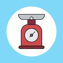Kitchen scale vector icon sign symbol
