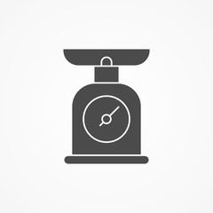 Kitchen scale vector icon sign symbol