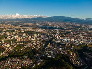 Beautiful aerial view of San Jose City in Costa Rica 