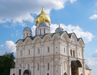 Fototapeta na wymiar Archangel Cathedral in the Moscow Kremlin in Russia