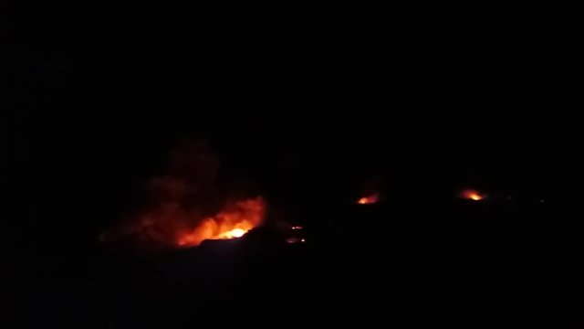 night volcano eruption