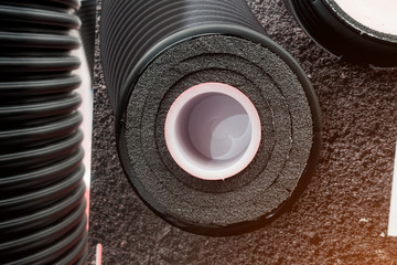 Effective pipe insulation. Long-term thermal insulation sample