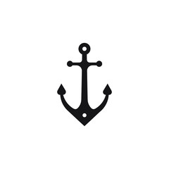 Anchor icon design. Sailor symbol isolated on white background. Vector illustration