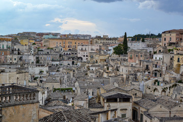 Fototapeta na wymiar Vista panoramica Matera Basilicata Italia