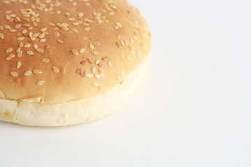 hamburger bun with sesame seeds