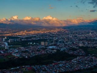 Beautiful aerial view of San Jose City in Costa Rica 