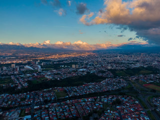 Obraz premium Beautiful aerial view of San Jose City in Costa Rica 