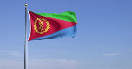 flag of Eritrea blowing in the wind