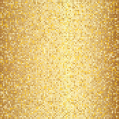 Abstract golden halftone pattern. Gold polka dot