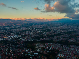 Fototapeta premium Beautiful aerial view of San Jose City in Costa Rica 