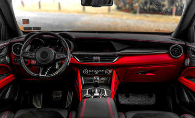 Red Car Interior 