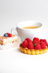 healthy breakfast with cake