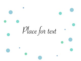 Blue peas on a white background. place for your text. banner