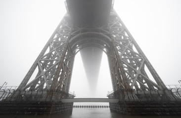 Fog. George Washington bridge in a foggy day