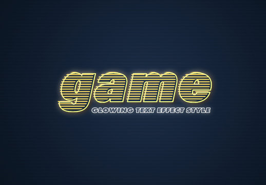 Striped Gaming Text Effect