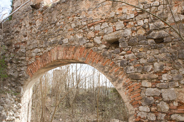 an old castle ruin in the woods