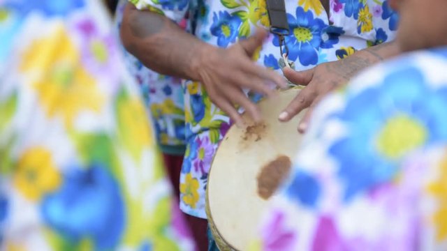 Untitle People playing drump in music festival Thailand