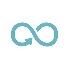Infinity symbol. Blue water splash transparent. Aqua as not endless and limitless resource, ecological problem concept.