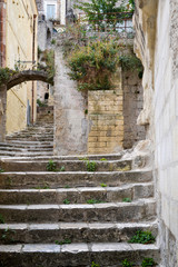 Fototapeta premium antiche scale in pietra Matera Basilicata Italia